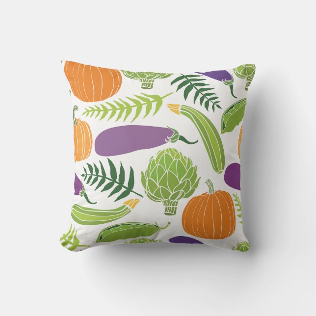Throw Pillow-Autumn Veggies Kissen (Vorderseite)