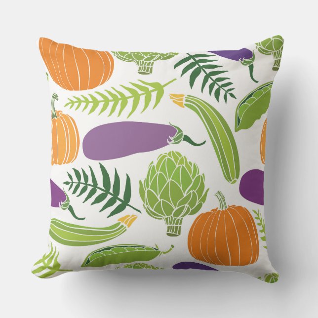 Throw Pillow-Autumn Veggies Kissen (Vorderseite)