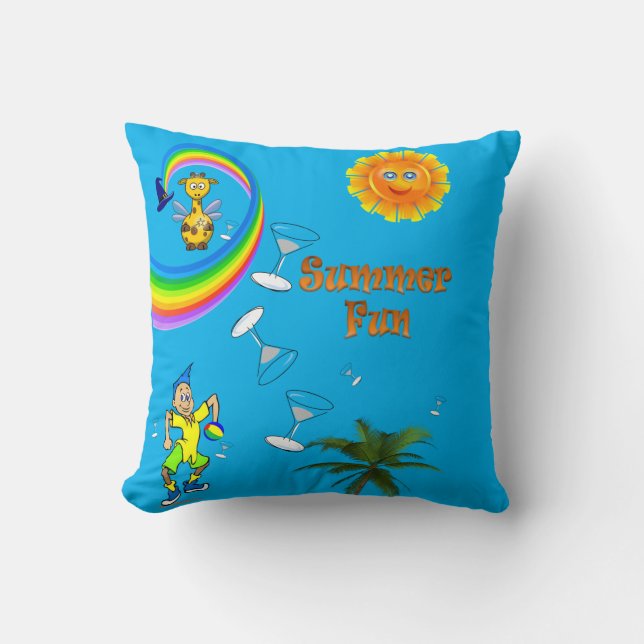 Throw Pillow Beach Fun Kissen (Vorderseite)
