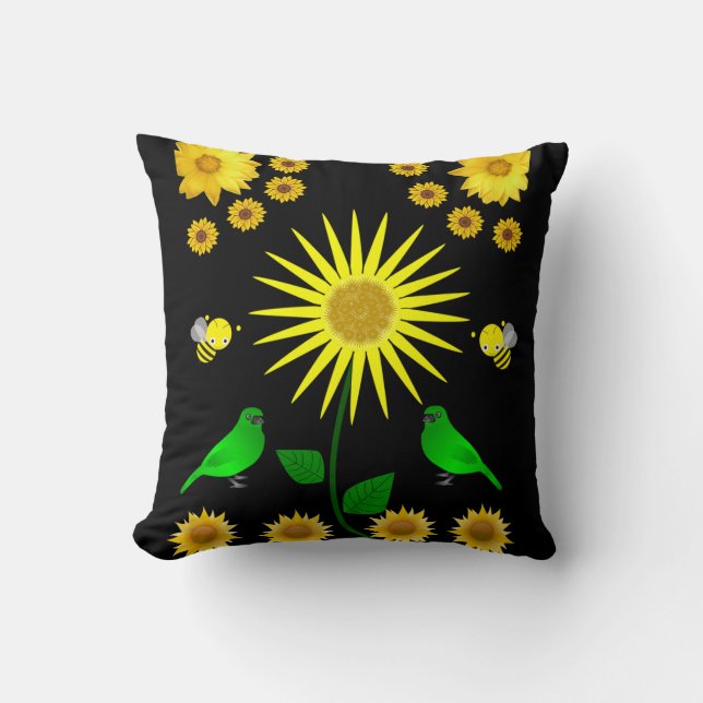Throw Pillow Bird Kissen (Vorderseite)