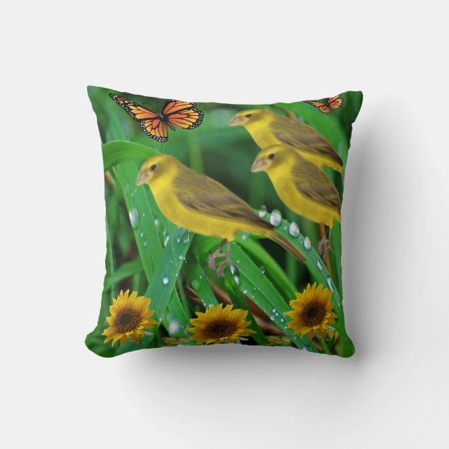 Throw Pillow Bird Kissen (Vorderseite)