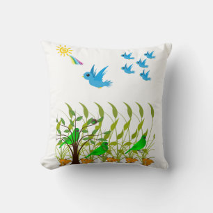 Throw Pillow Bird Kissen