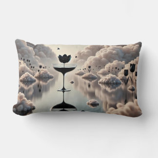 Throw Pillow Black Tulip Lendenkissen