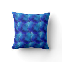 Throw Pillow Blue art