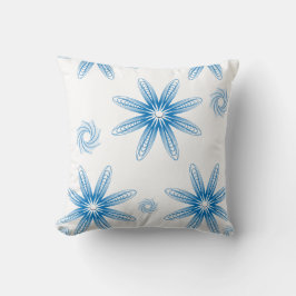 Throw Pillow Blue Floral Kissen