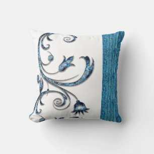 Throw Pillow Blue Kissen
