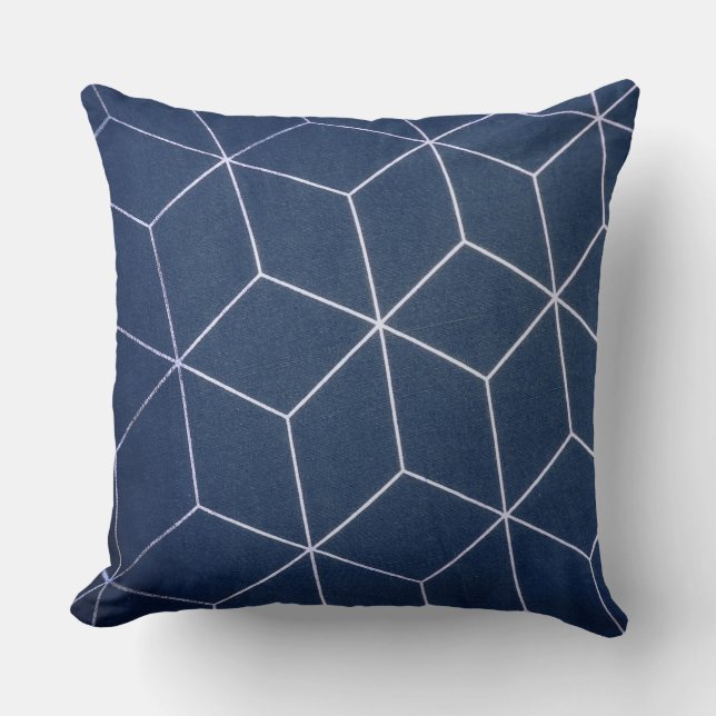 Throw Pillow Blue Pattern Kissen (Vorderseite)