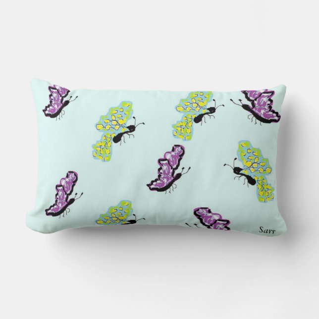 Throw Pillow Butterfys Lendenkissen (Vorderseite)