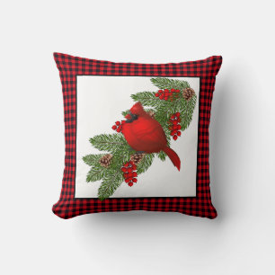 Throw Pillow-Christmas Kardinal Kissen