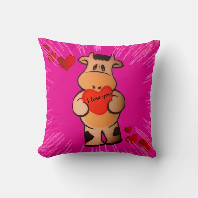 Throw Pillow cow feelings  Kissen (Vorderseite)