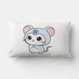 Throw Pillow Cute little lovely mouse  Lendenkissen