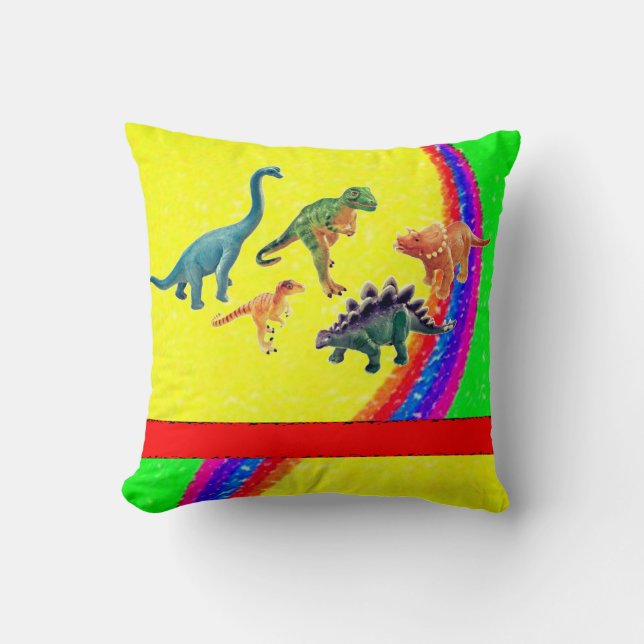Throw Pillow Dinosaur Kissen (Vorderseite)