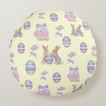 Throw Pillow Egg Bunnies