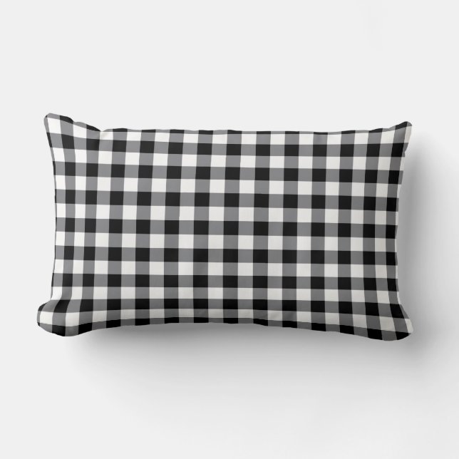 Throw Pillow Gingham Kariert Lendenkissen (Vorderseite)