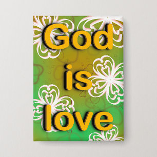 Throw Pillow god ist Liebe Button