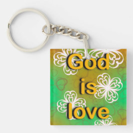 Throw Pillow god ist Liebe Schlüsselanhänger