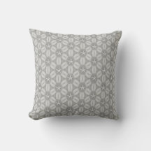 Throw Pillow Grau White Stars