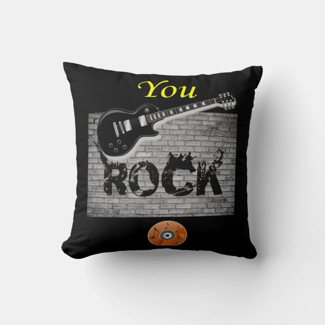 Throw Pillow Guitar Kissen (Vorderseite)