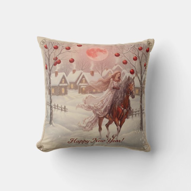 Throw Pillow "Happy New Year Kissen (Vorderseite)