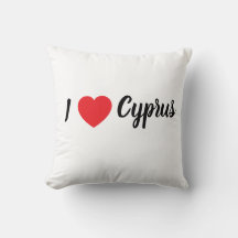 Throw Pillow (I "heart" Zypern)