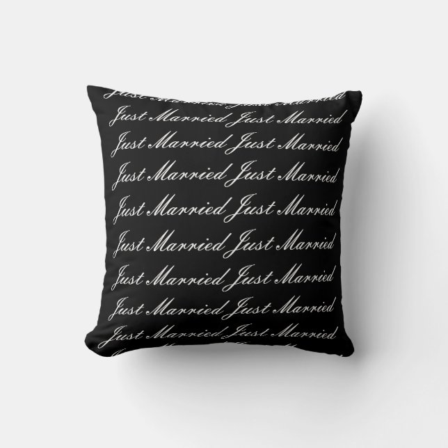 Throw Pillow Just Married Kissen (Vorderseite)