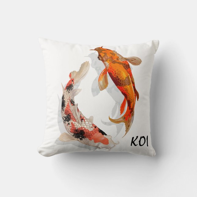 Throw Pillow-KOI Fish Kissen (Vorderseite)