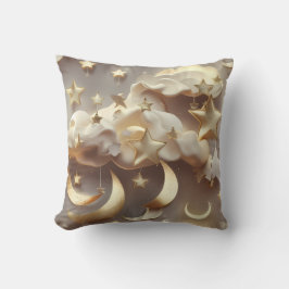 Throw Pillow – Luxury Creamy Celestial Moon Kissen