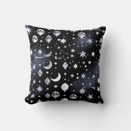 Throw Pillow – Luxury Onyx Celestial Moon Kissen
