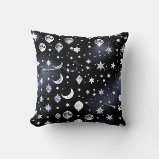 Throw Pillow – Luxury Onyx Celestial Moon Kissen