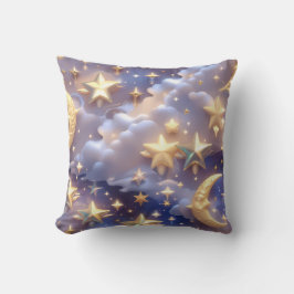 Throw Pillow – Luxury White Celestial Moon Kissen