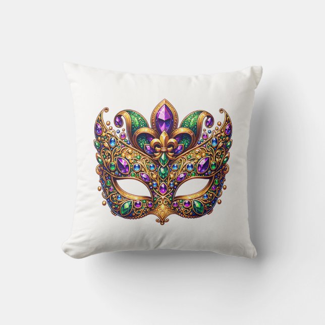 Throw Pillow Mardi Gras Kissen (Vorderseite)