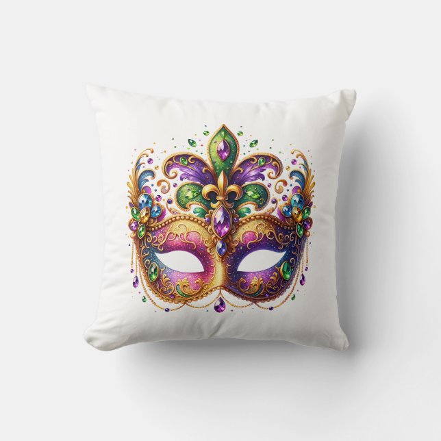 Throw Pillow Mardi Gras Kissen (Vorderseite)