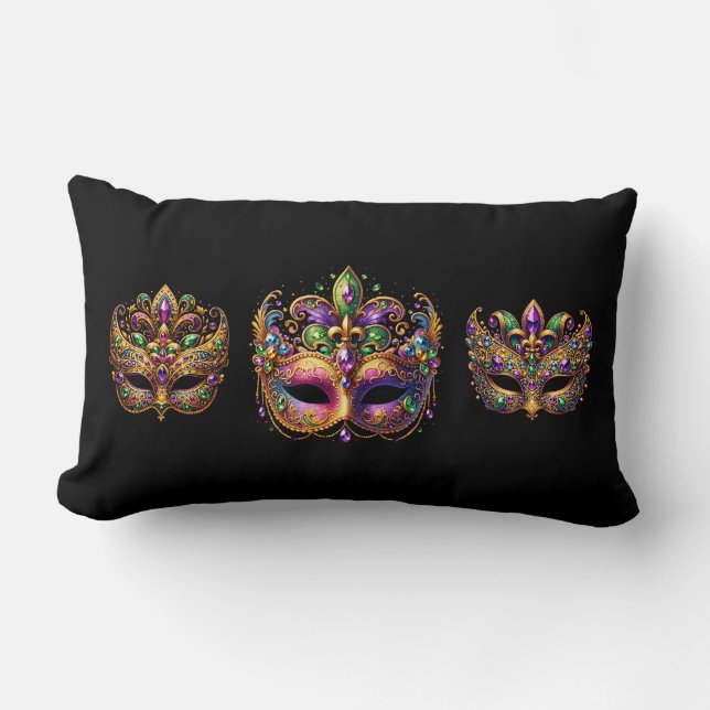 Throw Pillow Mardi Gras Lendenkissen (Vorderseite)