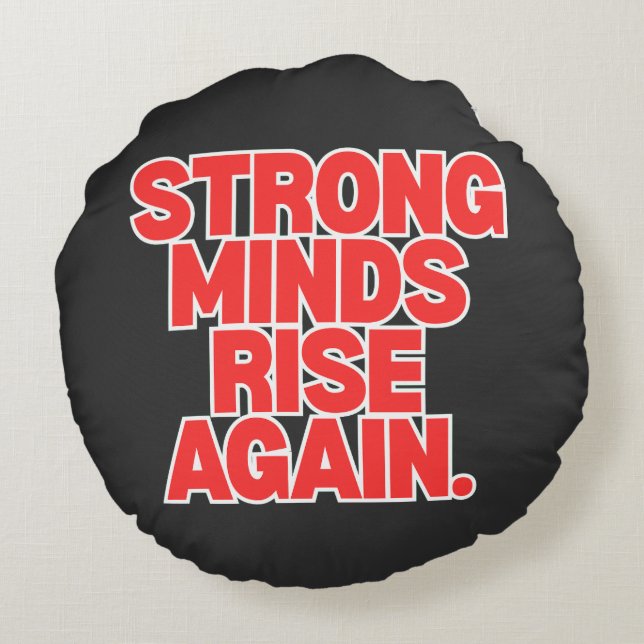 Throw Pillow – Modern Positive Message Home Decor Rundes Kissen (Rückseite)