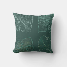 Throw Pillow Monstera Kissen
