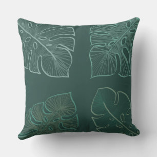Throw Pillow Monstera Kissen