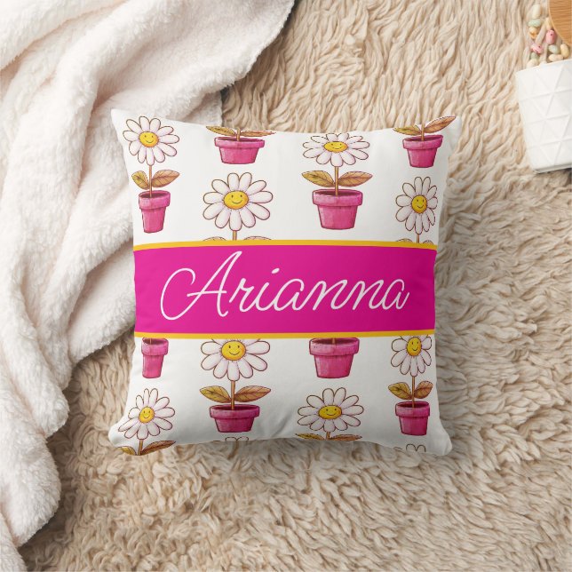 Throw Pillow niedlich Daisy personalisiert Kissen (Decke)