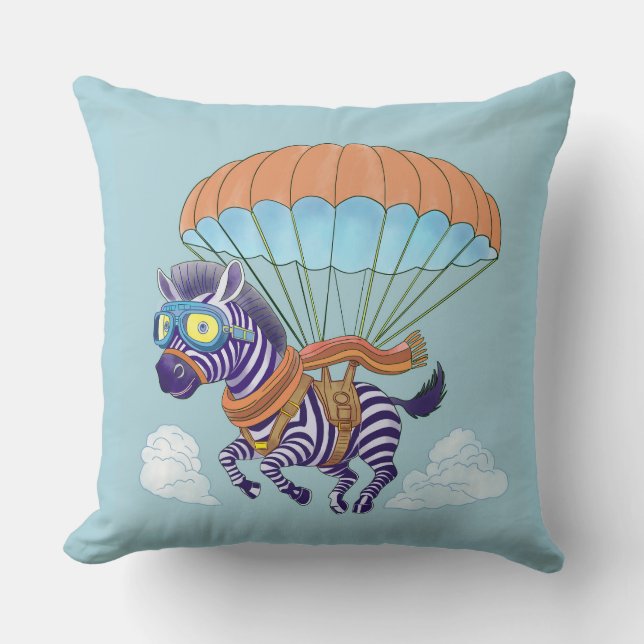 Throw Pillow Parachute Zebra Kissen (Vorderseite)