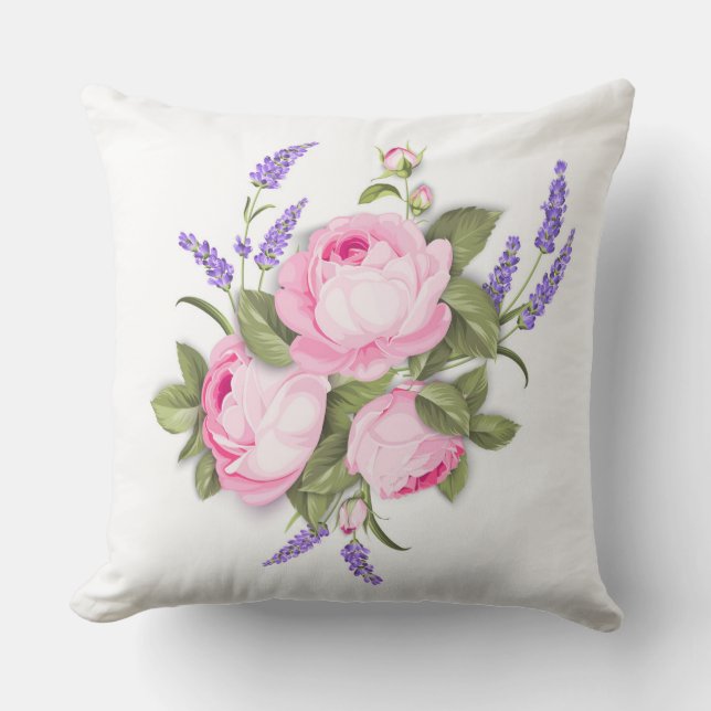 Throw Pillow Peony Outdoor Pillow Kissen (Vorderseite)