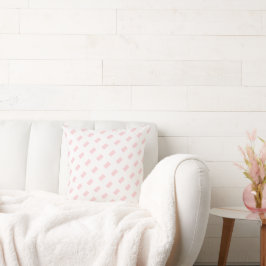 Throw Pillow Pink & White Square Kissen