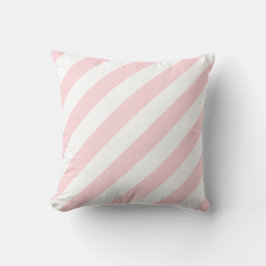 Throw Pillow Pink & White Stripe Kissen