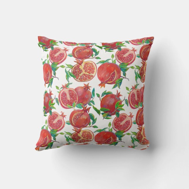 Throw Pillow Pomegranat Kissen (Rückseite)