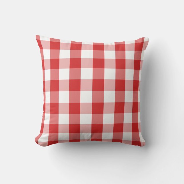 Throw Pillow-Red Kariert Kissen (Vorderseite)