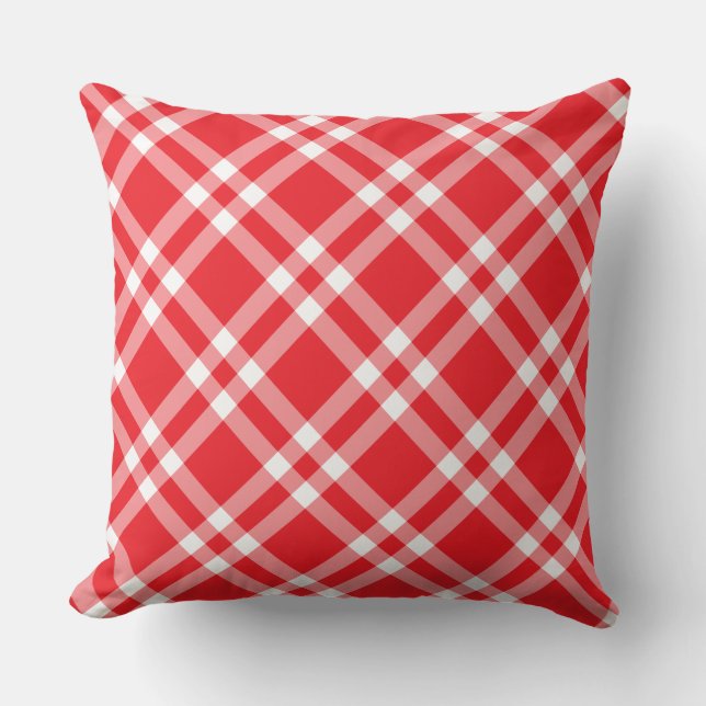 Throw Pillow-Red Kariert Kissen (Vorderseite)
