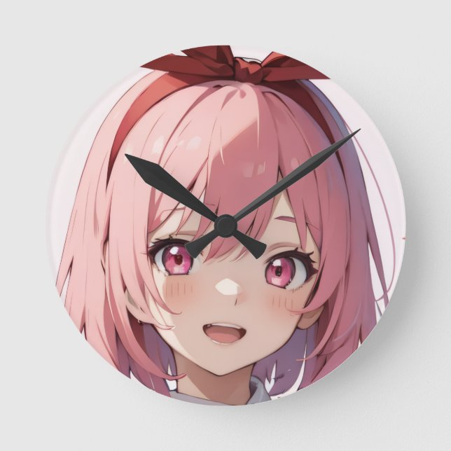 Throw Pillow Runde Wanduhr (Vorderseite)