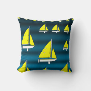 Throw Pillow Sailboat Kissen