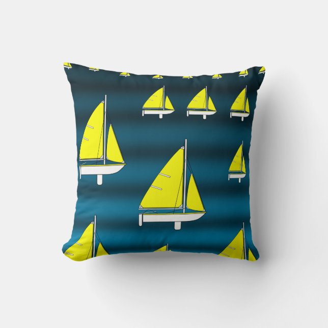 Throw Pillow Sailboat Kissen (Vorderseite)