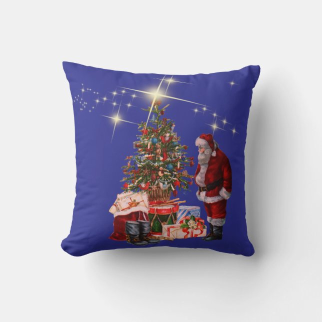 Throw Pillow Santa Claus Kissen (Vorderseite)