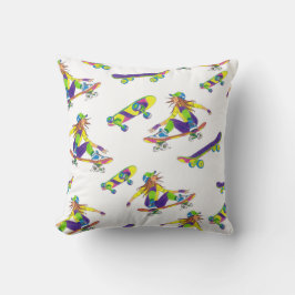 Throw Pillow Skateboarder Girl-Muster Kissen