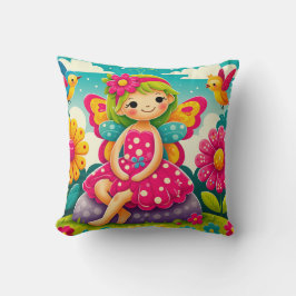 THROW PILLOW - "SMILING FAIRY with VRDS" Kissen